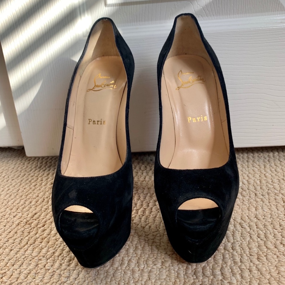 Christian Louboutin Velour Shameless Platforms